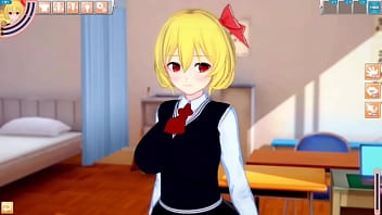 Preview 1 of Yuu Konishi Lesbian - 【エロゲーコイカツ！】東方 ルーミアにおっぱい揉みまくりH！3DCG巨乳アニメ動画(東方プロジェクト)【ヘンタイゲーム とうほう るーみあ】