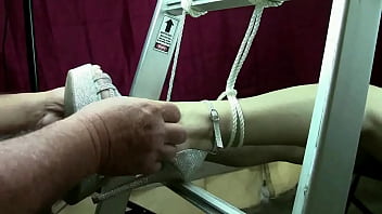 Preview 1 of Deshi Skinny Girl - Jesse&#039_s Feet Are Tickled In Her Stripper Heels