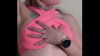 Preview 1 of Lili Croft - Pink underwire top / bikini sarafinalove93 had a hard time with under-wire top / bikini. Of course I volunteered to help. ...