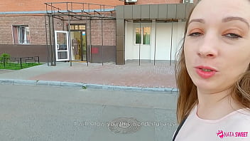 Preview 1 of Awesome Dare Dorm Tube - Cute realtor serves a client good and makes him cum in her mouth! Risky public adventure! Active by Nata Sweet