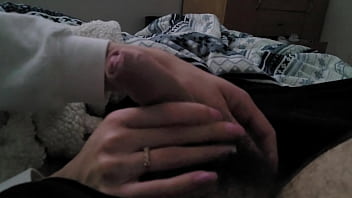 Preview 3 of Nippla Chawana - huge cumshot all over teens hand after slow handjob and tease