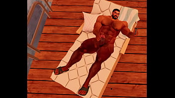 Preview 2 of Avy Scott Sofbol - hunky cam heyward gives his big dick some release