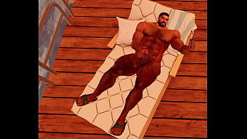 Preview 3 of Avy Scott Sofbol - hunky cam heyward gives his big dick some release