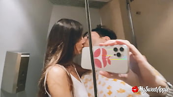 Preview 2 of Bbw Sex Black Dick - Risky Sex in Public Train gets my Tits full of Cum