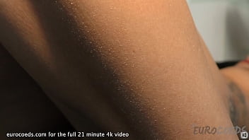 Preview 2 of Trouble Amp Viper - raquel naked home workout with rabbit vibrator floor masturbation