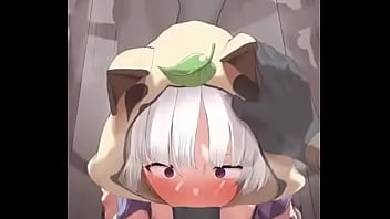Preview 3 of Depan Teman - Garota de anime fazendo um boquete