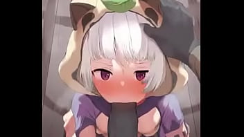 Preview 1 of Depan Teman - Garota de anime fazendo um boquete