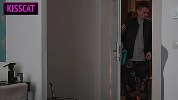 Preview 1 of Sex Asa Akir Fuck - Only one bed in hotel room? Step mom makes rimming to step son for good sex in share bed at vacation