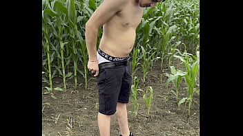 Preview 2 of Tamil Acctre Meena Sex - Jacking off my big dick on the fields and releasing the pressure