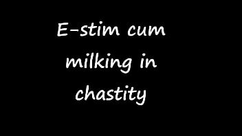 Preview 1 of Jav Riverdale - E-stim cum milking in chastity
