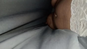 Preview 1 of Desi Bhabi Open Sex Video Open - Under her skirt they put a finger in her pussy while she shows her tits and moans