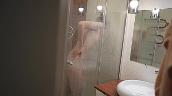 Preview 1 of Milf Sucks K9 Cock - Sneaking in the bathroom while our babysitter was taking a shower to get a blowjob