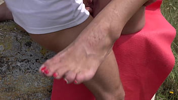 Preview 3 of Mom Brutal Sex Squirt - German tour guide seduces a milf with big tits for a quick fuck in Mallorca