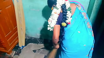 Preview 1 of Indian In Sari New 2018 - indian aunty room cleaning have a sex house woner