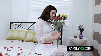 Preview 1 of Dress Maker Lesbian Forced - Perv stepbrother surprise stepsister Maddie Winters with his cock for Valentines day