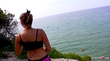 Preview 3 of Jav Nandhu - Jogging Mature Woman Charlotte seduce to Beach Sex by Stranger