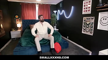 Preview 1 of Sex Slave Cum Dump - SmallXXXHD - Cute Tiny Teen Stepdaughter Bunny Threesome With Stepdad And His Friend - Evie Christian,  Kyle Mason,  Chris Epic
