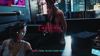 Preview 1 of Play The Game After Sex - Animated pov futanari threesome cyber sex - One dick and two pussies