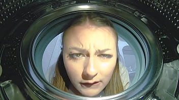 Preview 3 of Sruganram - I&#039_m stuck in the washing machine! Husband&#039_s friend will only help me for sex - Cheating Facial Spooky Boogie