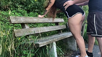 Preview 2 of Sex Marijuana - Oha! Bankfick in der Dorfeinfahrt - Gesichtsbesamung nach dem Freibad
