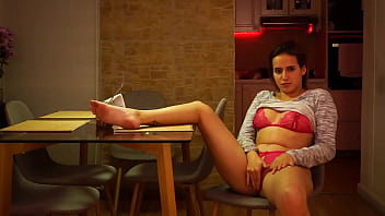 Preview 3 of Indian Teen Xnxx Lokal - horny alexa touches her body in kitchen table