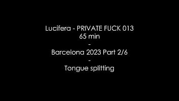 Preview 4 of Dick Tweaking - Lucifera Cris Angelo - Tongue splitting - Private Fuck 009 - Paris - Barcelona Part 2/6