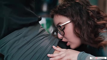 Preview 2 of Beuty Sex Ko - Busty shemale Emma Rose bangs her college gf in public cafe