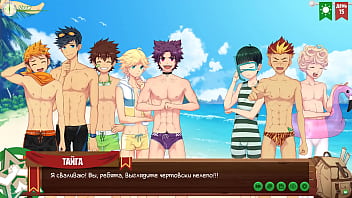 Preview 2 of Ariella Ferrara Full Videos - Game: Friends Camp,  Episode 11 - Swimming lessons with Namumi (Russian voice acting)