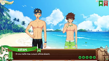 Preview 1 of Ariella Ferrara Full Videos - Game: Friends Camp,  Episode 11 - Swimming lessons with Namumi (Russian voice acting)
