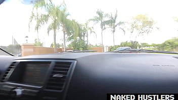 Preview 1 of Peing Complication - Rachel Rose Sucking Huge Black Dick as She Cruises Through the Miami Streets with Scorpio