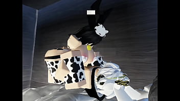 Preview 1 of Jasmine Took - Snow bunny in cow suit get fuck by she BF