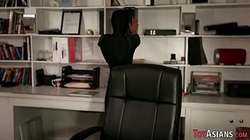 Preview 2 of Adriana Sopora - Tiny asian teen ninja rides and tugs cop