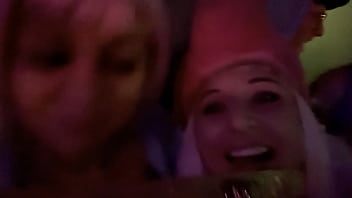 Preview 3 of Pussy Eating New Porn - Halloween Party Vegas Tasia and Ari Dancing