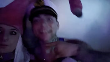 Preview 1 of Pussy Eating New Porn - Halloween Party Vegas Tasia and Ari Dancing