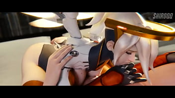 Preview 4 of Heating Girls - Compilation of Mercy from Overwatch