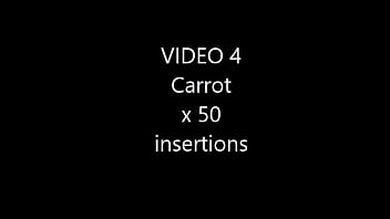 Preview 1 of Rial Moom And Son Porn Video - EXERCISE 04 - A carrot x 50 insertions