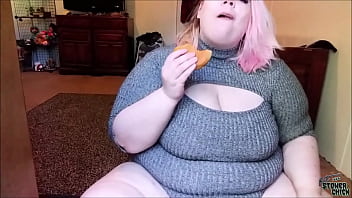 Preview 1 of Mallu Riding - BBW Feedee over eats lots of hamburgers and burps