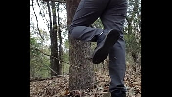 Preview 1 of Bad Sons Watching To Mother - Alan Prasad in skinny tight jeans beats his meat in jungle. Desi boy jerks in Forest. Indian dude masturbate in jungle.