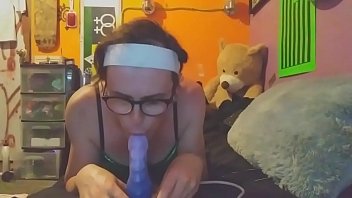 Preview 2 of Sni Sub Indo - trans girl nikki blows bad dragon toy