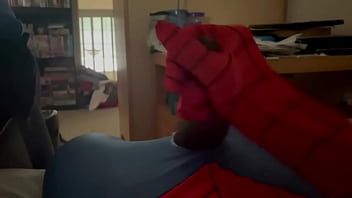 Preview 1 of Ptqleztfoltmt Fvpo Ysjyp - Jerkin off in my Spider-Man costume
