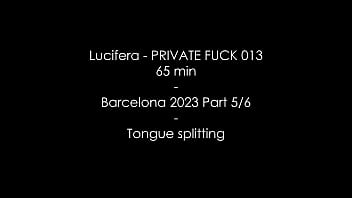 Preview 4 of Fu Ck Mom - Lucifera Cris Angelo - Tongue splitting - Private Fuck 009 - Paris - Barcelona Part 5/6