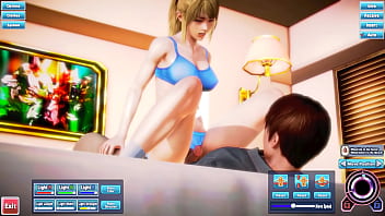 Preview 1 of Computer Natura - Blonde sports bra gets fucked senseless