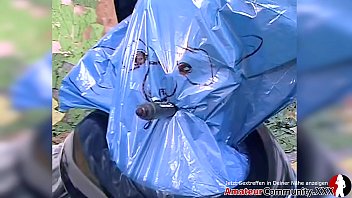 Preview 1 of Redhed Babe Anal - He puts her in a garb.e b.,  puts a toilet seat over her head,  fucks her ass &amp_ treats her like trash!