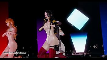 Preview 2 of Son Rape Big Mom - [MMD] Girl&#039_s Day - Expectation Hot Naked Dance Boa Hancock Nami Nico Robin One Piece Uncensored Hentai 3D Porn