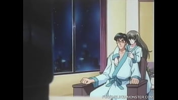 Preview 2 of Esposs Subtitulada - BDSM japanese teen rides cock in Anime Film