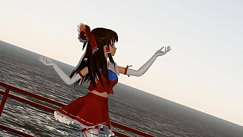 Preview 1 of Bdsm Big Tit - Reimu Touhou Striptease