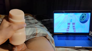 Preview 4 of Analwap Grill Hd - ASMR Hot guy watches hentai masturbates big dick and moans in pleasure cum