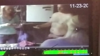 Preview 3 of Amateur Taboo Daughtervideos - Cctv smoking skyclad with wife and friend
