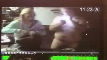 Preview 4 of Amateur Taboo Daughtervideos - Cctv smoking skyclad with wife and friend