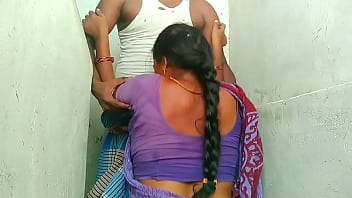 Preview 2 of Gang Bang New Teen - Indian Aunty Second Floor Step Sex